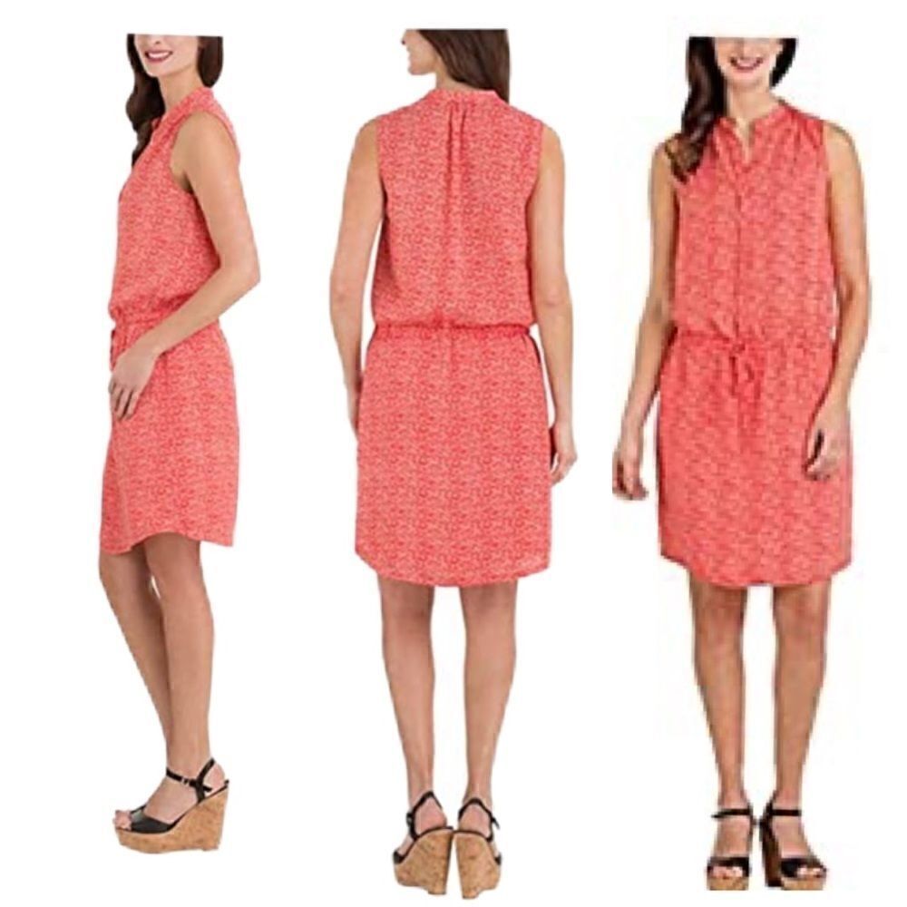 Hilary Radley Women's Sleeveless Tie waist Dress